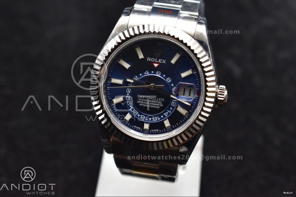 A23J SS SS Bracelet Blue Skydweller Dial Noob on Edition Best Oyster 0210